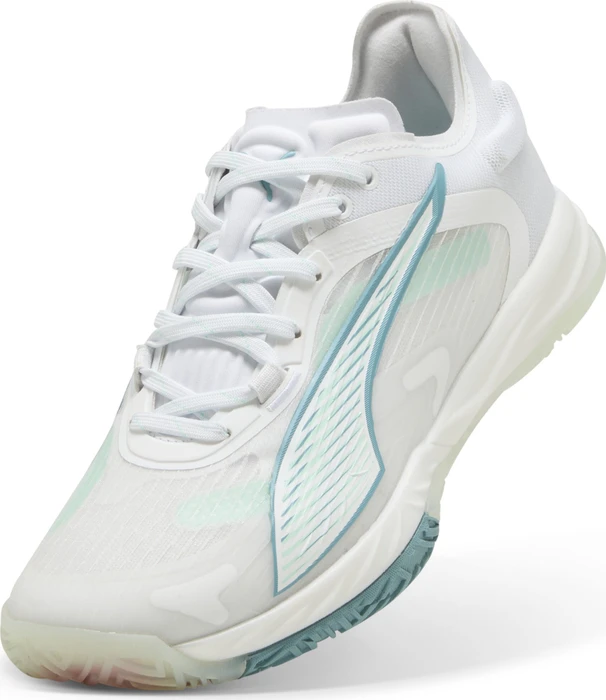 Puma Accelerate Nitro SQD 4 Game On Handballschuhe puma white/baltic sea blue/fresh water (Damen)