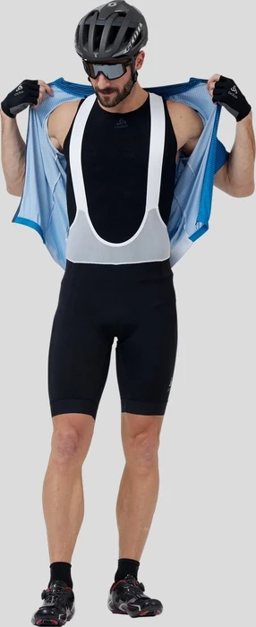 Odlo Zeroweight Tights Bib Fahrradhose kurz weiß/schwarz (Herren)