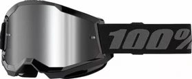 100% Strata2 Schutzbrille black/mirror silver lens