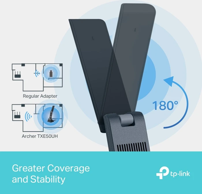 TP-Link Archer TXE50UH AXE3000 schwarz, 2.4GHz/5GHz/6GHz WLAN, USB-A 3.0 [Stecker]