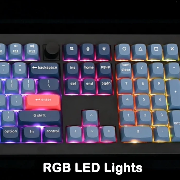 Keychron V6 Max, Carbon Black, 100% Fullsize, LEDs RGB, hot-swap, Gateron Jupiter RED, USB/Bluetooth, US