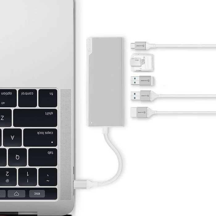 Alogic UNI Dock Multiport-Adapter, silver, USB-C 3.0 [Stecker]
