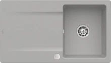 Villeroy & Boch Siluet Flat 880x490mm Einbau Becken reversibel mit Ablauffernbedienung fossil