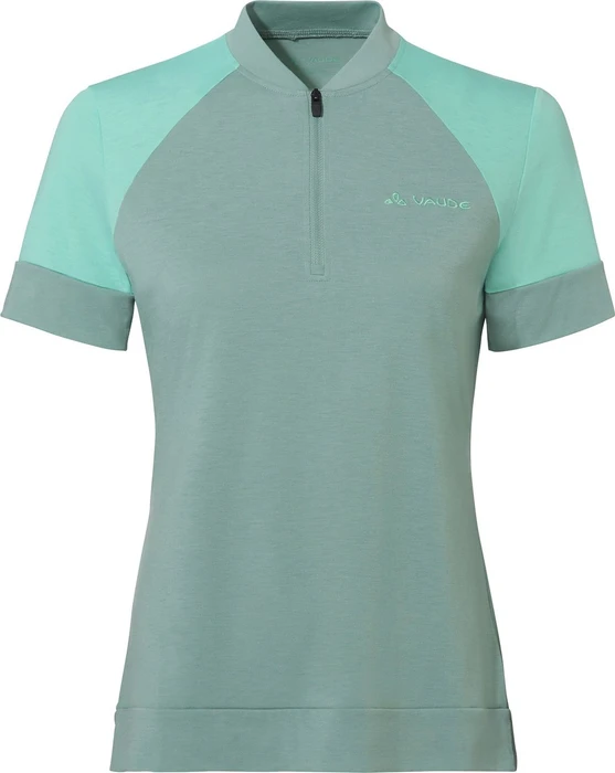 Vaude Altissimo Q-Zip Trikot kurzarm dusty fern uni (Damen)