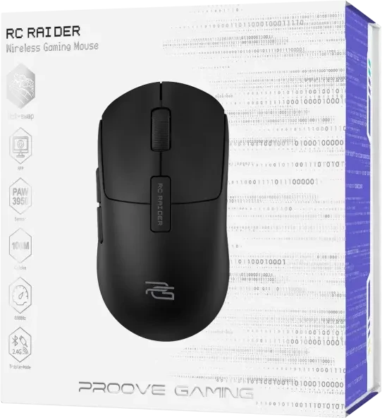 Proove RC Raider 8K Wireless Gaming Mouse, schwarz, USB/Bluetooth
