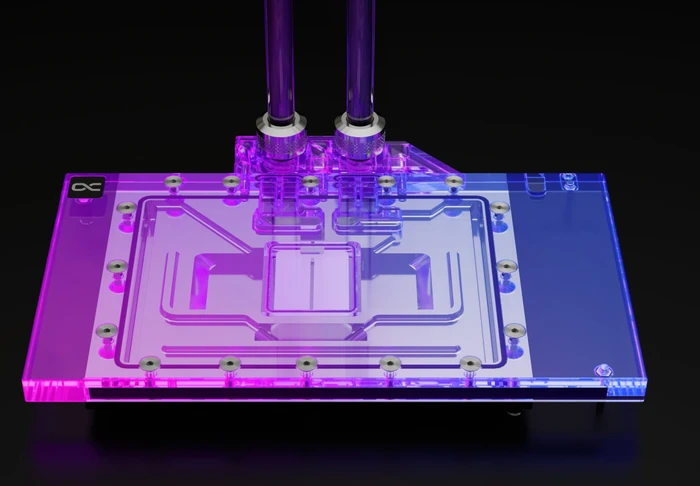 Alphacool Eisblock Aurora Acryl GPX-N NVIDIA RTX 4090 Aorus Master mit Backplate
