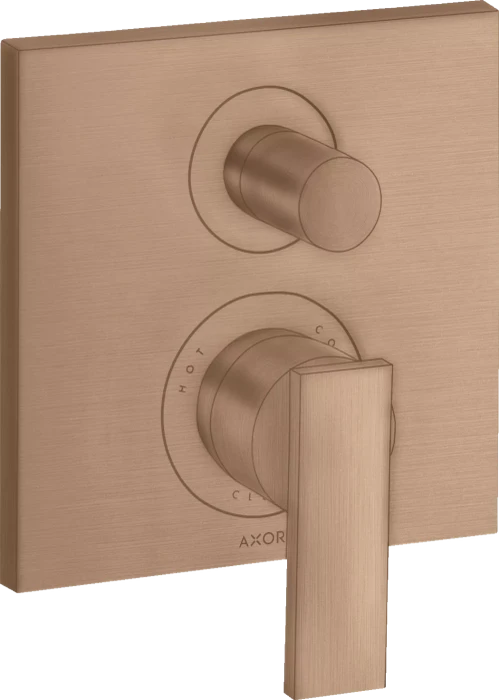 Hansgrohe Axor Citterio Einhebel-Wannenmischer mit integrierter Sicherungskombination brushed red gold