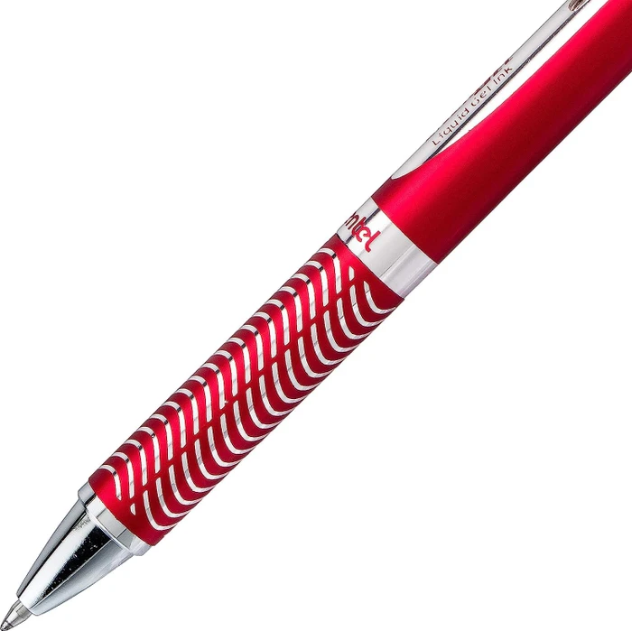 Pentel EnerGel Sterling BL407 Gelroller rot/silber