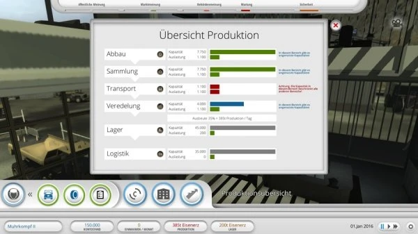Bergbau-Industrie - Die Wirtschaftssimulation (PC)