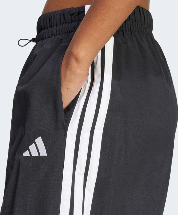adidas Essentials 3-Streifen Lifestyle Woven Parachute Trainingshose lang schwarz/weiß (Damen)