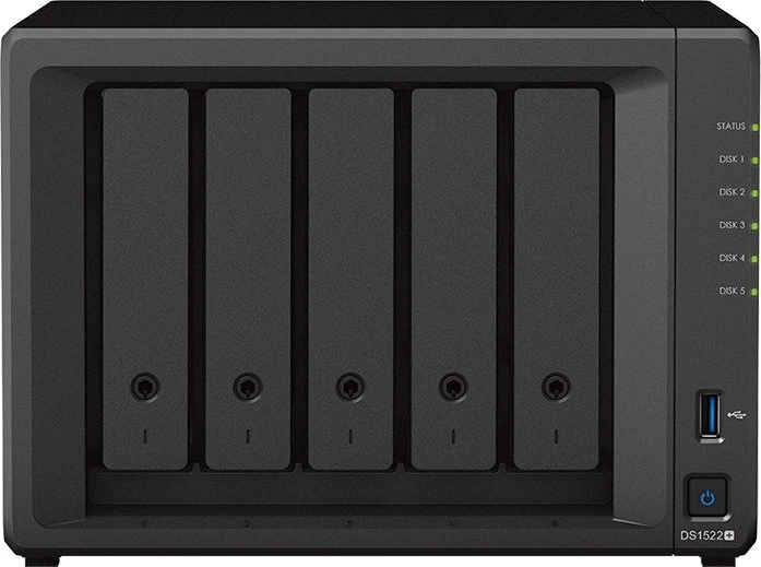Synology DiskStation DS1522+, 8GB RAM ECC, 4x RJ-45 1000Base-T, 2x USB-A 3.0