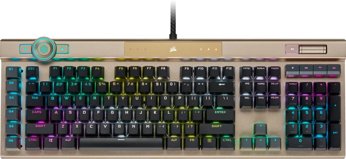 Corsair Gaming K100 RGB Midnight Gold, Corsair OPX, USB, US