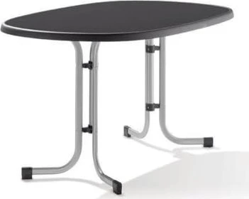 Sieger Boulevard mecalit-Pro Klapptisch 140x90cm graphit/schieferdekor anthrazit
