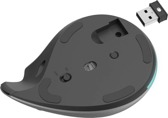 Hama EMW-700 Vertical Ergonomic Multi Device Mouse, grau/schwarz, USB/Bluetooth