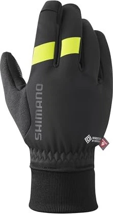 Shimano Windstopper Primaloft Fahrradhandschuhe schwarz/gelb
