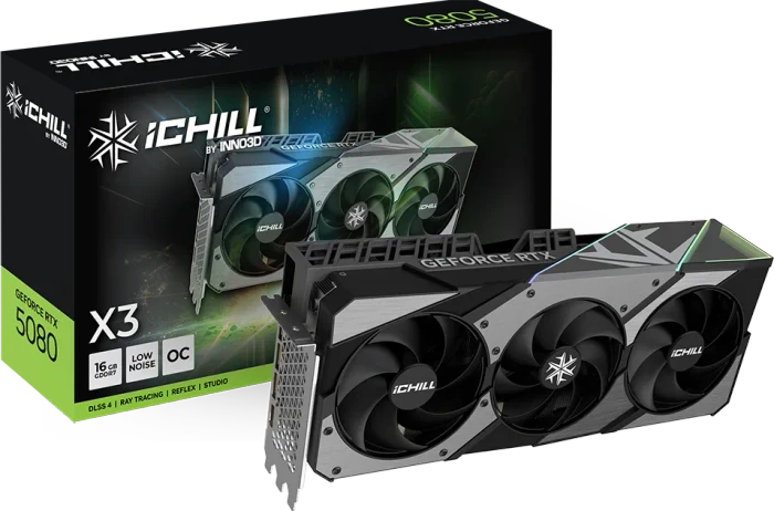 INNO3D GeForce RTX 5080 iCHILL X3 V2, 16GB GDDR7, HDMI, 3x DP