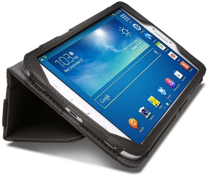 Kensington Portafolio Soft Folio Case Stand für Galaxy Tab 3 8.0 schiefergrau