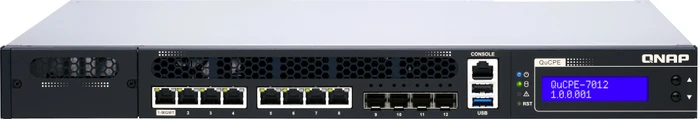 QNAP QuCPE-7012 Dual-System VM-Host & Rackmount 2.5G Managed Switch, 8x RJ-45, 4x SFP+, 1x Erweiterungsslot