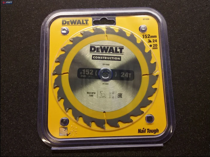 DeWalt DT1930 Kreissägeblatt 24Z, 152x1.5x20mm, 1 Stück