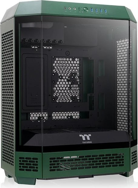 Thermaltake The Tower 600 Racing Green, grün/schwarz, Glasfenster