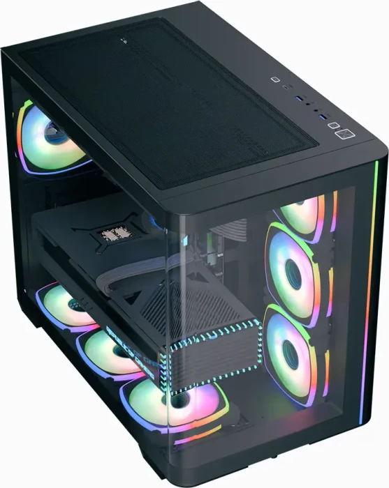 AeroCool P500C Evo Black, Glasfenster