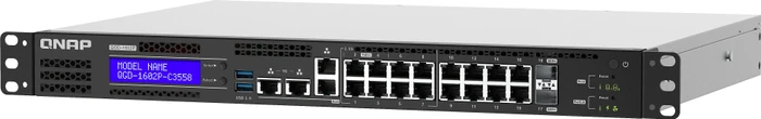 QNAP QGD-1602P Dual-System VM-Host & NAS Rackmount 2.5G Managed Switch, 16x RJ-45, 2x SFP+, 380W PoE++