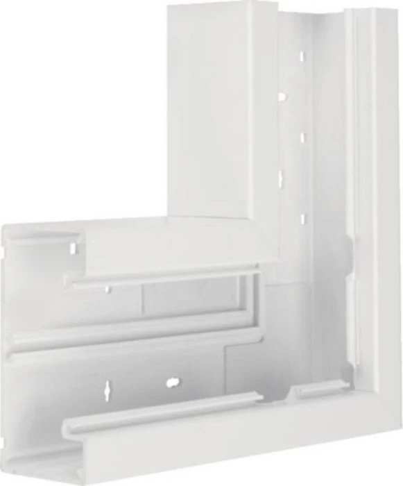 Hager Flachwinkel aus Grundprofil zu BR 68x130 mm Oberteil 80 mm in verkehrsweiß