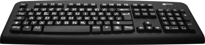 Geemarc Großschrifttastatur V3, schwarz, USB, DE