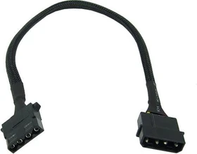 Phobya 4-Pin Molex auf 4-Pin Molex Kabel, 60cm, sleeved, schwarz (87267)