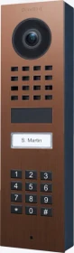 DoorBird D1101KV IP Video Türstation mit 1 Ruftaste, Keypad Modul, Edelstahl, Bronze-Optik, gebürstet, Aufputz