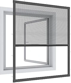 Windhager IS Expert Ultra Flat Plisseefenster-Fliegengitter 100x120cm anthrazit