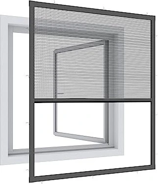 Windhager IS Expert Ultra Flat Plisseefenster-Fliegengitter 100x120cm anthrazit