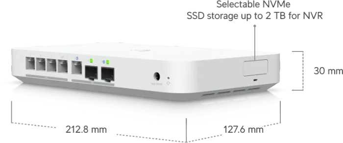 Ubiquiti Cloud Gateway Fiber 2.5G Smart Router, 5x RJ-45, 2x SFP+, 30W PoE+, ohne SSD (UCG-Fiber (30W))