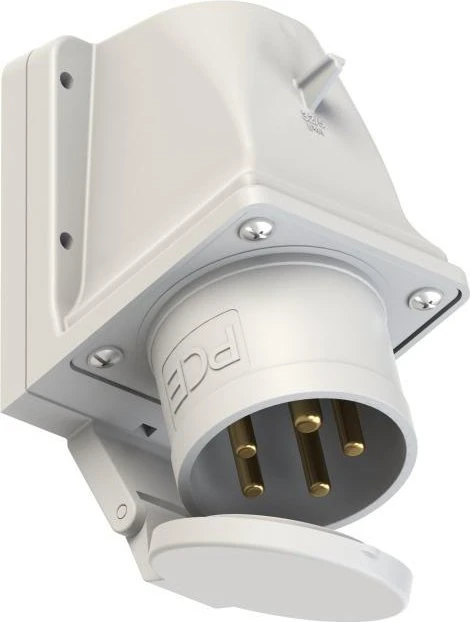 PCE CEE-Wandgerätestecker 32A 5p 1h IP44 mit Deckel