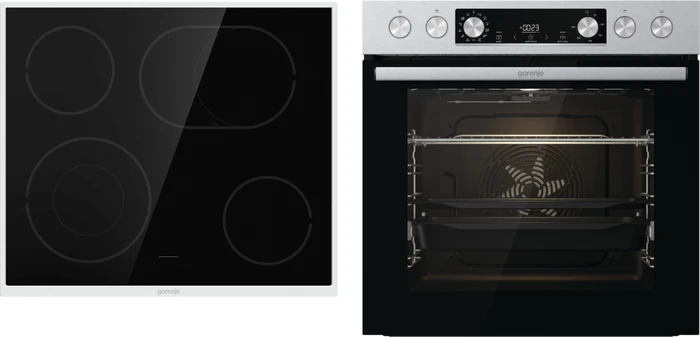 Gorenje Easy Heißluft Set 2 (BCS6737E06X + ECD634X) Einbauherd-Set
