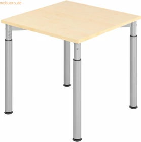 Kaiserkraft Vera-Zwo VYS08/3/S Schreibtisch 80x80cm Ahorn/silber