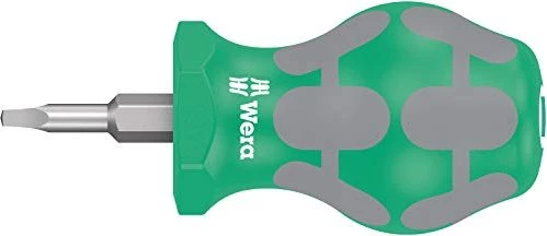 Wera Kraftform Plus Serie 300 368 Stubby Innenvierkant Schraubendreher, R1x25mm