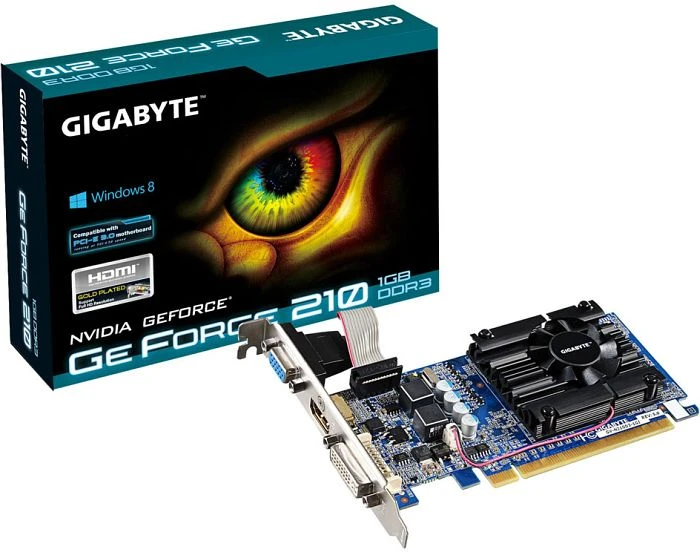 GIGABYTE GeForce 210, 1GB DDR3, VGA, DVI, HDMI