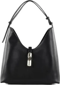 Furla Goccia M Schultertasche schwarz