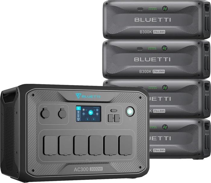 Bluetti AC300 Solargenerator + 4x B300 Erweiterungsakku, 12288Wh