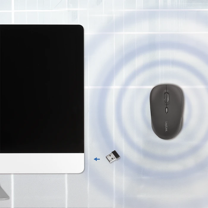 LogiLink Ergonomische Funk-Maus, USB