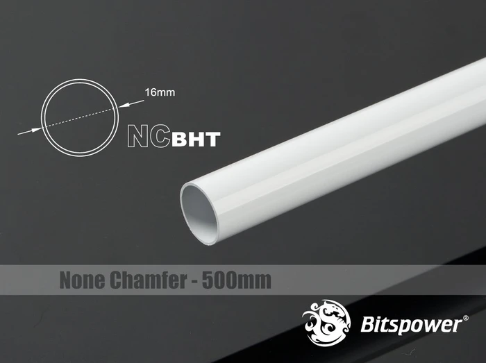 Bitspower Messing Hardtube 16mm, weiß, Deluxe White