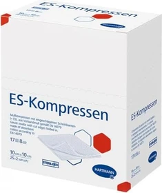 Hartmann ES-Kompressen steril 8-fach 17-fädig, 10 x 10cm, 50 Stück