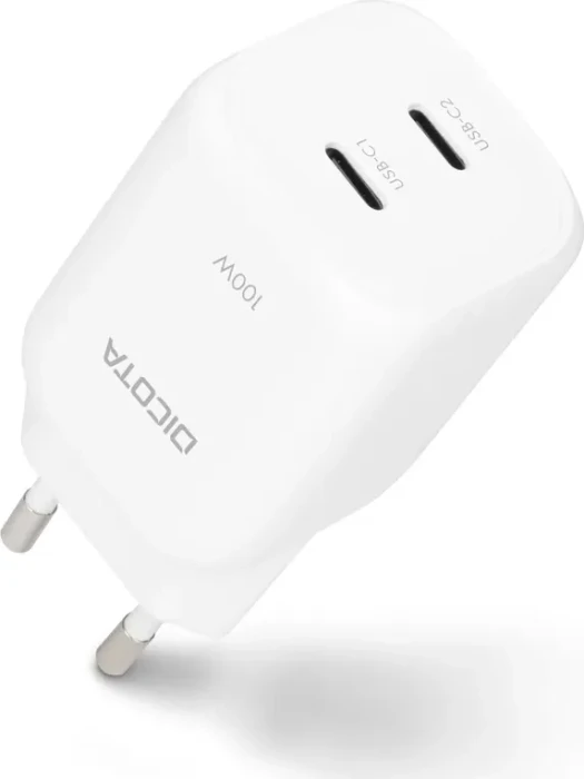 Dicota 2-Port GaN Wall Charger 100W weiß