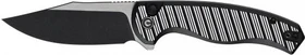 Civivi Stormhowl Taschenmesser milled black aluminium/black stonewashed nitro