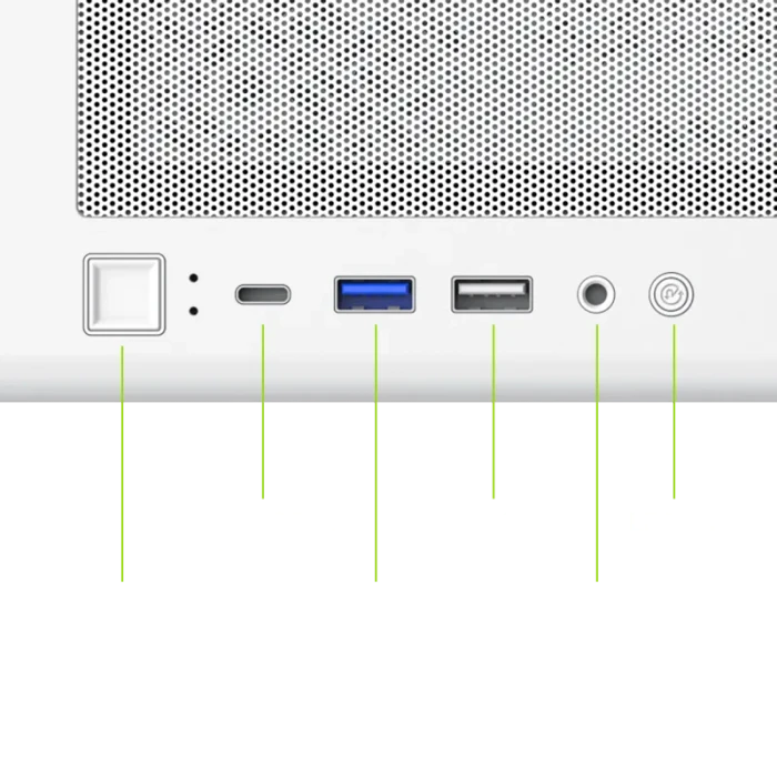 GameMax Aeris 330 MW, weiß/braun, Glasfenster