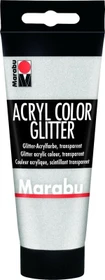 Marabu Acryl Color Acrylfarbe, glittersilber, 100ml