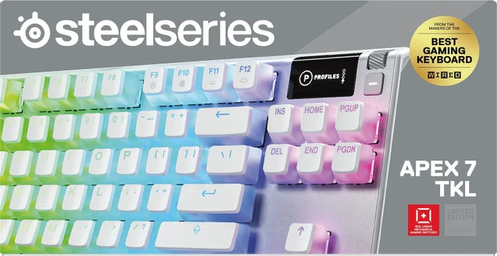 SteelSeries Apex 7 TKL Ghost, weiß, SteelSeries QX2 RED, USB, US