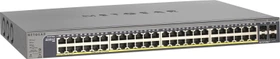 Netgear ProSAFE GS700 Rackmount Gigabit Smart Switch, 48x RJ-45, 4x SFP, 380W PoE+ (GS752TP-200)