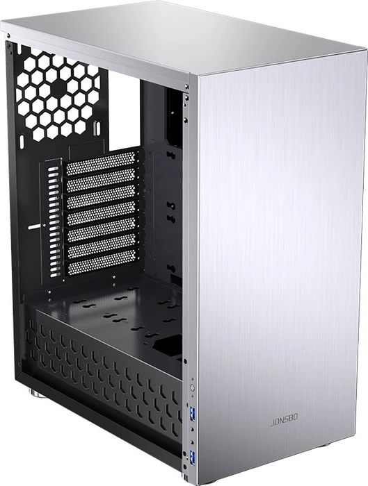 Jonsbo C5, silber, Glasfenster